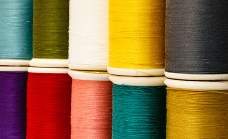 Sewing threads multicoloredの写真素材