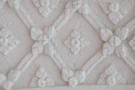 The decoration of the religious place with Kanok pattern is beautiful and unique in Thai temples by...