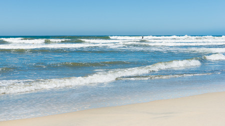 Sandy beach, the surf of the ocean. California.の写真素材
