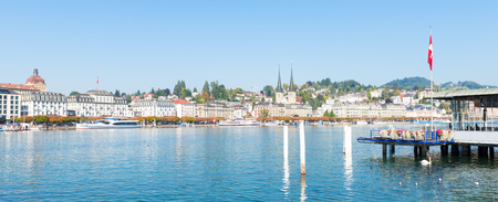 Panorama of the city Lucerne. Switzerlandのeditorial素材