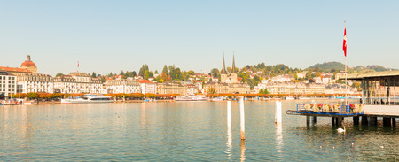 Panorama of the city Lucerne. Switzerlandのeditorial素材