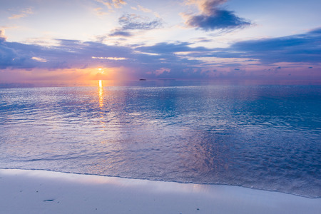 Beautiful evening in the Maldives. Luxury Resortの写真素材