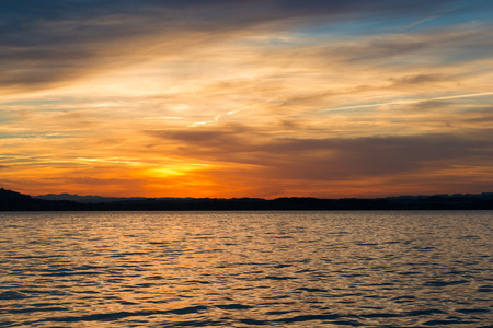 Fantastic bright color of sunset.の写真素材
