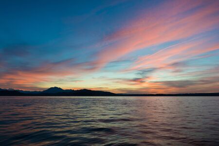 Fantastic bright color of sunset.の写真素材