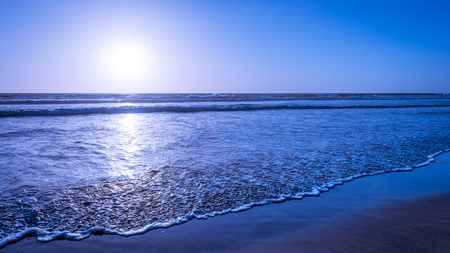 Impressive seascape of Ocean Beach in San Diego, California. Sunset.の写真素材