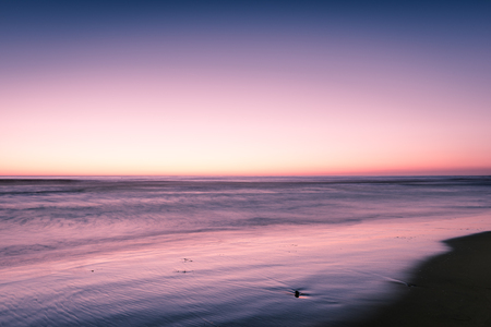 Fantastic ocean over beach in San Diego. Overcastの写真素材