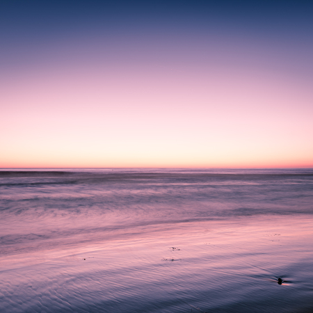 Fantastic ocean over beach in San Diego. Overcastの写真素材
