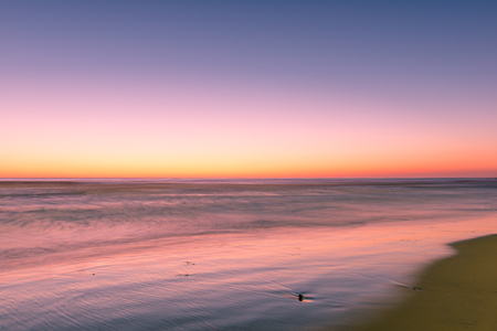 Fantastic ocean over beach in San Diego. Overcastの写真素材