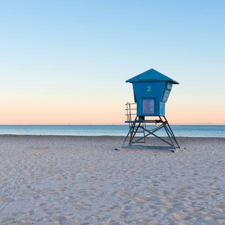 cabin on the beach, Californiaの写真素材