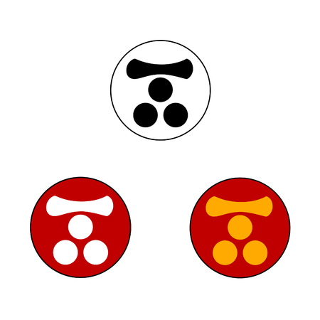 Mori Samurai Crest illustration.のイラスト素材