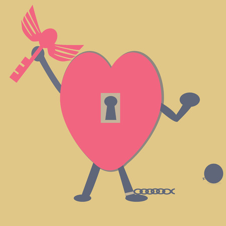 Heart key freedomのイラスト素材
