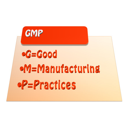 Presentation of meaning GMP style 6 on white backgroundの写真素材