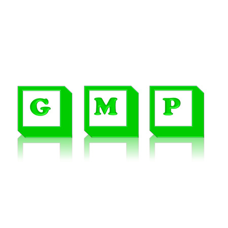 GMP image concept design on white backgroundの写真素材