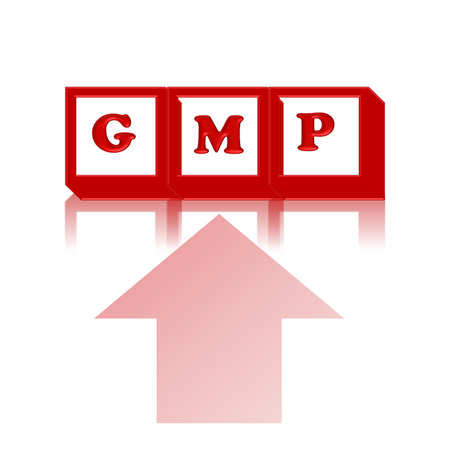 GMP image concept design on white backgroundの写真素材