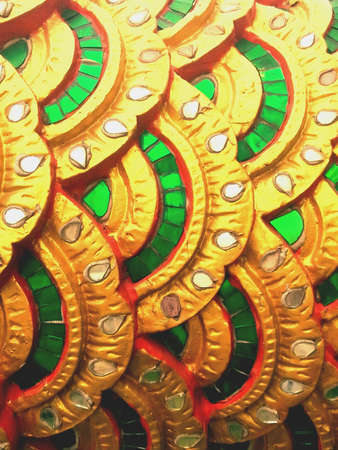 Thai dragon pattern background for concept design.の素材