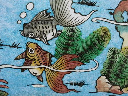 Thai art in templeの素材