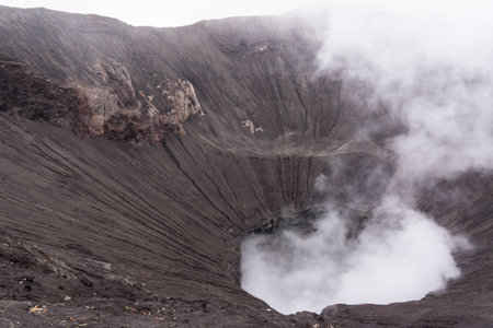crater of bromo indonesiaの写真素材