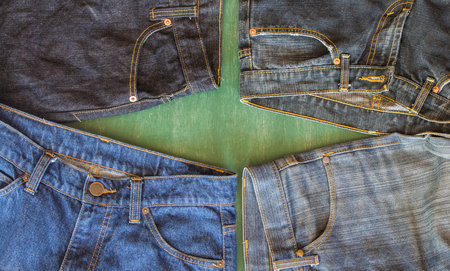 four of jeansの写真素材