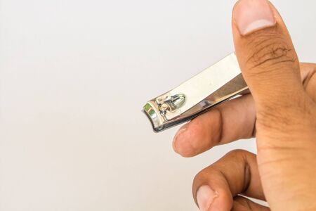 hand clippers white isolated