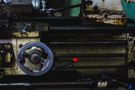 lathe machine working during productivity in industry concept