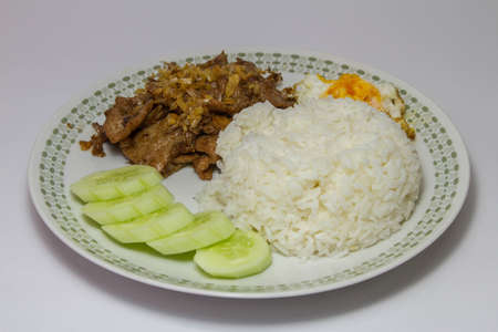 pork riceの写真素材