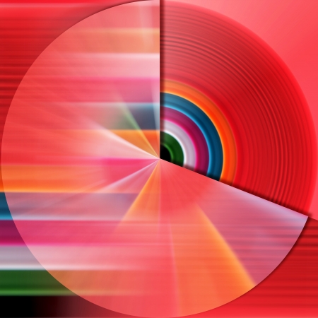 abstract background with colored lines, circles red orange blue shadeの写真素材