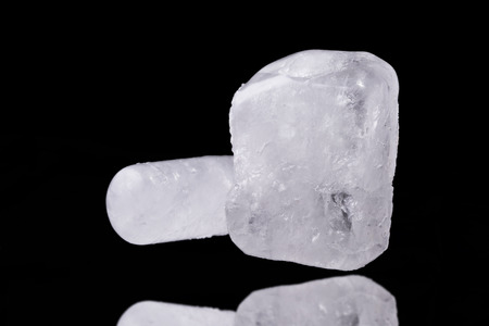 two ecologic alum deodorant crystal in black backgroundの写真素材