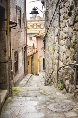 streets of the Barrio Do Barredo, Porto, Portugal