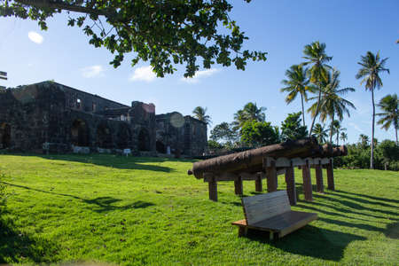 incredible view of the ruins of the garcia d'avila castle in Praia do Forte, Mata de SÃ£o JoÃ£o,...