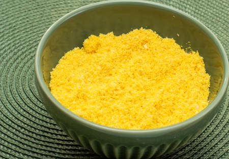 delicious brazilian meal called "farofa de dendÃª"の写真素材