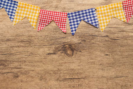banner with flags of typical Brazilian June festival