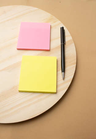 pen near notepad on desk- officeの写真素材