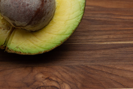 avocado fruit on a wooden background