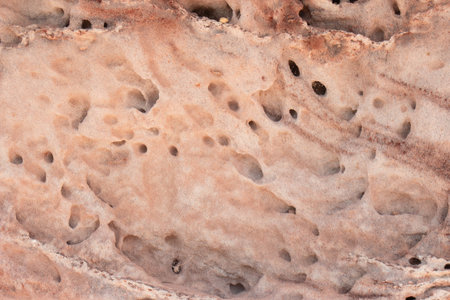 beautiful natural texture of salmon sandstoneの写真素材