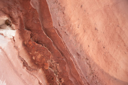 beautiful natural texture of salmon sandstoneの写真素材