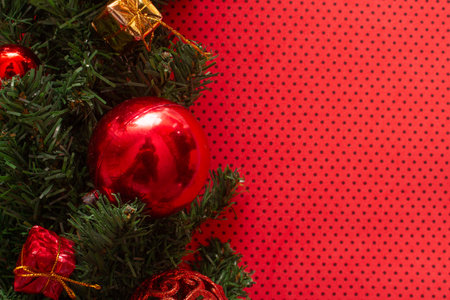 Christmas tree with various Christmas ornaments