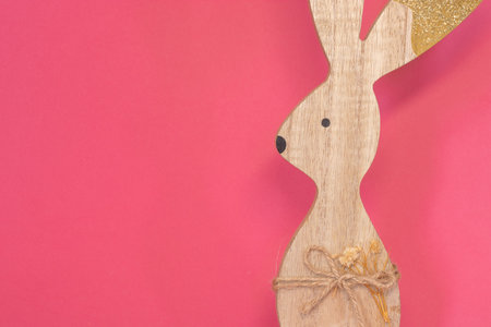 easter bunny with colorful backgroundの写真素材