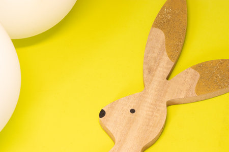 easter bunny with colorful backgroundの写真素材