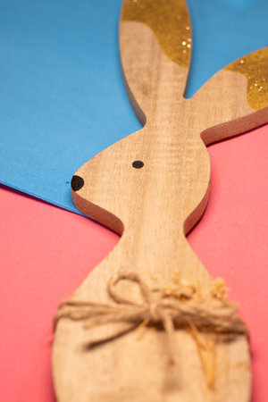 easter bunny with colorful background