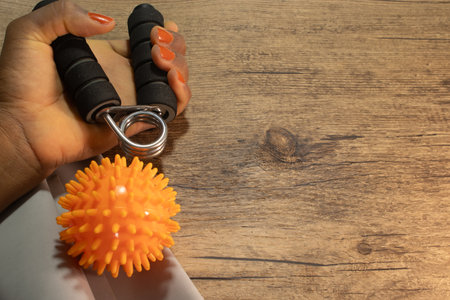 hand doing exercise with hand grip for wrist exercises