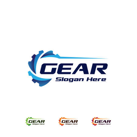 Gear logo design template vector, construction, services.のイラスト素材