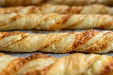 freshly baked, crispy, puff pastry sticks. Perfect for a party.