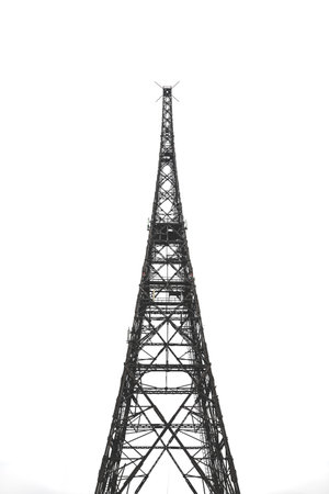 The wodden antenna tower from the Radio Station from the middle from the 1930s. Transmission tower (one of the highest wooden construction in the world).の写真素材