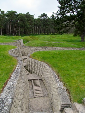 Preserved British trenches at Vimy Ridgeの写真素材