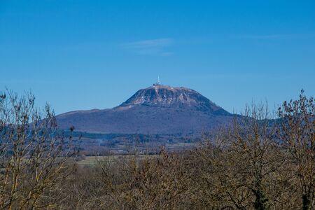 View of the Puy de D?me volcano in spring