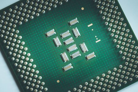 Computer chip cpu, close up; Computer technology.