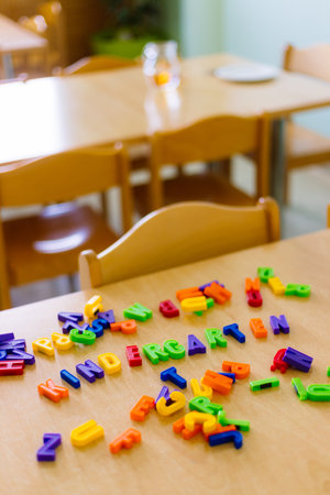 Colorful letters with the word "Kindergarten"の写真素材
