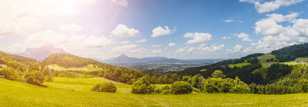 Idyllic mountain landscape on the Gaisberg, Austriaの写真素材