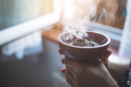 Christmas and New Year's ritual: Traditional esoteric incense, smoke