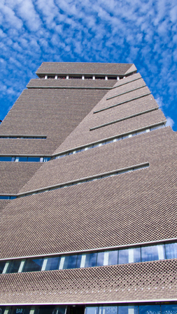 London, United Kingdom -  July 24, 2016. View of Switch House, new wing of Tate Modern Art Gallery, designed by architects Herzog and de Meuronのeditorial素材
